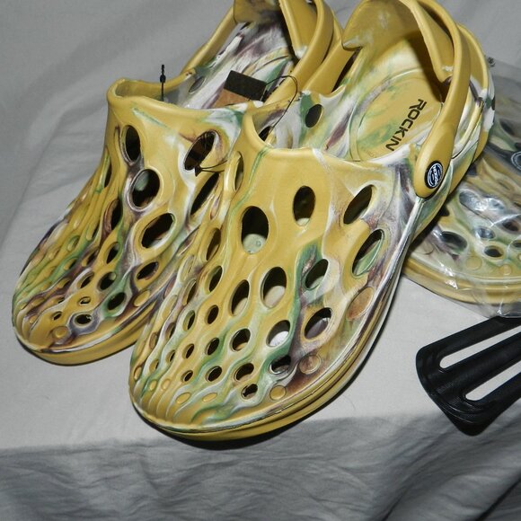 ROCKIN CLOGS UNISEX GLADES GREEN LIGHTWEIGHT WATERPROOF DURABLE SHOES NWT! - Picture 4 of 13